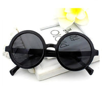 New Classic Retro Coating Sunglasses For Women Round Black Sexy Sun Glasses Eyewear For Occasions - sparklingselections