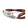 "You are Braver Than you Believe Stronger than you seem" Inspirational Leather Bracelet