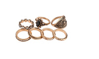 Antique Gold-Color Resin Finger Rings for Women - sparklingselections