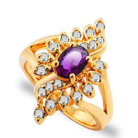 Unique Design Gold Plated Wedding Ring for Women (6) - sparklingselections