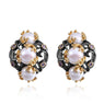 New Stylish Black Gold Color Pearl Earrings