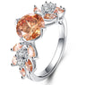 Elegant Flower Engagement Wedding Ring