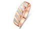 Synthetic White Fire Opal Geometric Women Rings