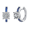 White Cubic Zirconia Stud Earrings For Women