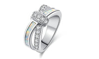 White Fire Opal AAA Cubic Zirconia Jewelry Wedding Party Engagement Ring - sparklingselections