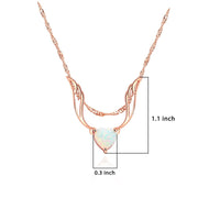 White Heart Fire Opal rose Gold Color Plated Wedding Jewelry - sparklingselections