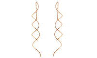 Women's Simple Spiral Ear Line Rose Gold Color Earrings - sparklingselections