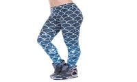 Women Mermaid Glitter Printed Legging - sparklingselections