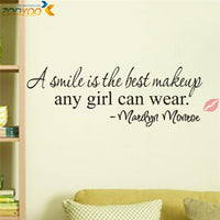 A Smile is The Best Makeup Vinyl Removable Wall Decal - sparklingselections