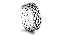 Brick Dance Tail Black Plated Rings - sparklingselections