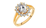 Noble Princess Style Gold Plated Cubic Zirconia Wedding Ring-7