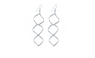 Gold Plated Dangle Long Silver Earrings For Women