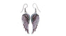 Silver Plated Angel Wings Dangle Earrings 