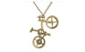 New Design Bicycle Fashion Pendant Long Collar Necklace