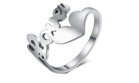 Hollow Love Heart Trendy Wedding Rings - sparklingselections