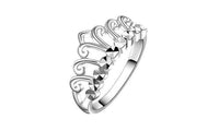 silver plated Crown Ring For Women - sparklingselections