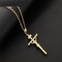 Jesus Cross Alloy Pendant Necklace For Women - sparklingselections