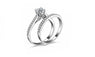 Charm Silver Crystal Engagement Wedding Rings For Women