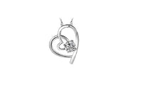 Small Cubic Zirconia Diamond Heart Pendant Necklace - sparklingselections