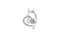 Small Cubic Zirconia Diamond Heart Pendant Necklace