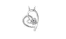 Small Cubic Zirconia Diamond Heart Pendant Necklace