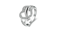 Silver Plated Heart Love Wedding Ring For Women - sparklingselections