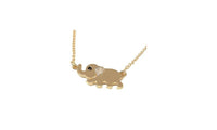 Cute Elephant Charming Crystal Chain Pendant Necklace - sparklingselections