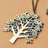 Bronze Hollow Out Christmas Tree Pendant Necklace