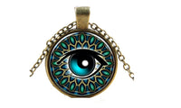 Devil's Eye Gem Pendant Necklace - sparklingselections