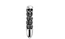 Stainless Steel Skeleton Skull Bullet Pendant Necklace