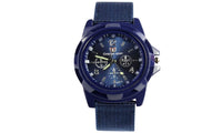 Army Racing Force Sport Fabric Band Watch Men 's Fashion Blue Alloy Quartz Watches Gift Accessory - sparklingselections