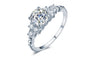 White Gold Zirconia Fashion Engagement Rings For Women