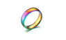 Rainbow Colorful Titanium Steel Wedding Band Ring