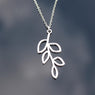 Clavicle Leaf Statement Pendant Necklace For Women