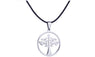 Fashion Hollow Tree Leather Rope Pendant Necklace