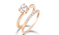 Gold Color CZ Zircon Finger Ring Set - sparklingselections