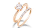 Gold Color CZ Zircon Finger Ring Set