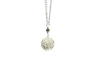 Silver Plated Hollow Ball Pendants Necklaces For Women - sparklingselections