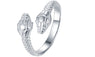 Fashion Silver Plated Snake Wedding Rings For Women