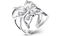 Silver Butterfly Finger Ring - sparklingselections