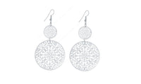 White Round Hollow Drop Earrings - sparklingselections