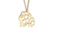 Cut Out Dainty  Puppy Dog Pendant Necklace - sparklingselections