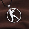 Silver Metal Movement Pendant Necklace