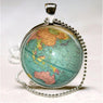 Globe Planet Earth World Map Pendant Necklace