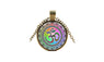 Fashion Round Ethnic Silver Plated Pendant Necklace