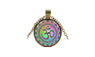 Fashion Round Ethnic Silver Plated Pendant Necklace