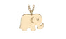 Gold  Lucky Elephant Pendant Necklace
