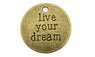 Bronze Color Live Your Dream Pendant Necklace