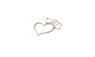 White Silver Three Heart Long Pendant Necklace For Women