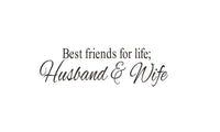 Husband&Wife Best Friends Quotes Wall Decal - sparklingselections